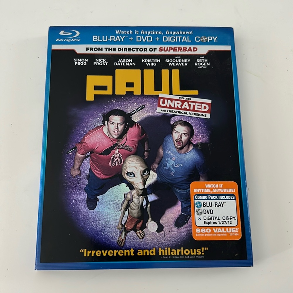 Paul Movie Blu-Ray + DVD Unrated with Theatrical Versions